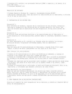 Cualquier PC o portátil con procesador Pentium 133MHz o superior, y al menos, un p
uerto USB libre. 
 Interface VAGTACHO 3.0