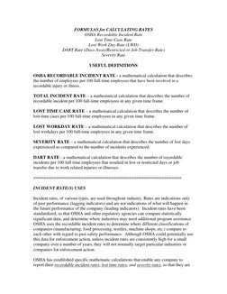 OSHA Incident Rate Calculation Guide | PDF | Occupational Safety And ...