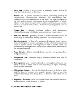 3.
Local Law – relates or operates over a particular locality instead of 
over the whole territory of the state.
4.
Public La