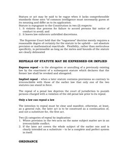 Statues or act may be said to be vague when it lacks comprehensible 
standards those men “of common intelligence must necessa