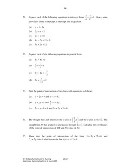 Sri Bintang Tuition Centre, Kuching 
@biid 
Additional Mathematics Form 4, June 2009 
10
31. 
Express each of the following