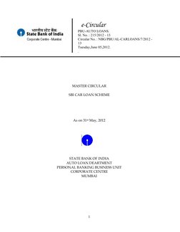 1 
 
  e-Circular  
PBU-AUTO LOANS. 
Sl. No. : 215/2012 - 13 
Circular No. : NBG/PBU/AL-CARLOANS/7/2012 - 
13 
Tuesday,June 0