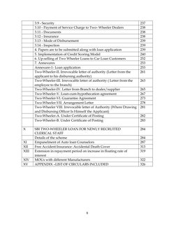 8 
 
 
3.9 - Security 
237 
 
3.10 - Payment of Service Charge to Two- Wheeler Dealers 
238 
 
3.11 - Documents 
238 
 
3.12