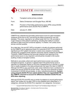 Karnofsky/Lansky Performance Status | PDF