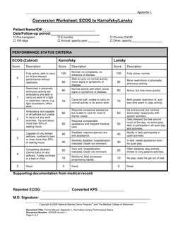 Karnofsky/Lansky Performance Status | PDF