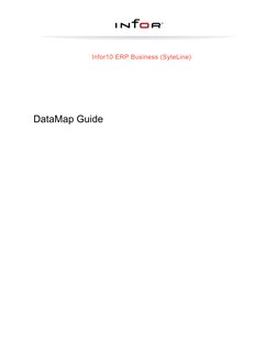 Infor10 ERP Business (SyteLine)
DataMap Guide
