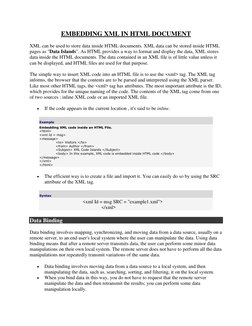 Embedding XML in HTML Documents | PDF | Html | Html Element