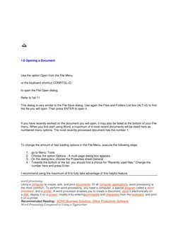 (http://www.lib.uom.gr/accelerate/ttu_en/ms_word_basics.html)
1.6 Opening a Document
Use the option Open fr