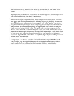 deficiencies are always promised to be “made up” next month, but next month never 
comes. 
 
If your personal paycheck were a