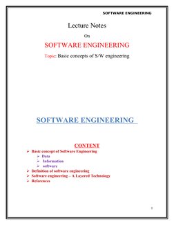 Software Engineering Concepts Overview | PDF