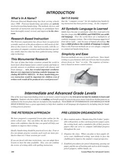 260
Lesson Plans For Advanced Cursive
THE PETERSON APPROACH
We have prepared a sequential lesson plan outline for the
entire