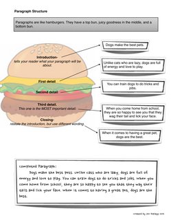 Paragraph Structure
Introduction- 
tells your reader what your paragraph will be 
about.
First detail
Second detail
Third det