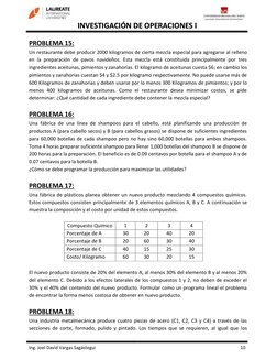 IINNVVEESSTTIIGGAACCIIÓÓNN  DDEE  OOPPEERRAACCIIOONNEESS  II  
 
Ing. Joel David Vargas Sagástegui 
  
 10 
 
PROBLEMA 15