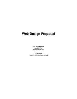 Web Design Proposal 
 
 
 
 
 
 
 
 
From: Bayo Adebajo 
Ideas | RofoRofo 
ideas@roforofo