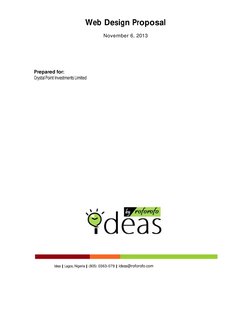 Web Design Proposal 
 
November 6, 2013 
 
 
 
 
 
 
 
Prepared for: 
Crystal Point Investments Limited