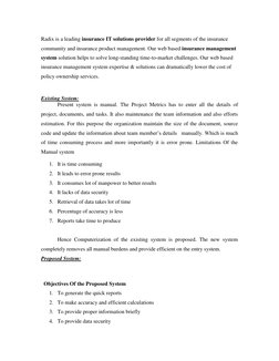 Radix is a leading insurance IT solutions provider for all segments of the insurance 
community and insurance product managem