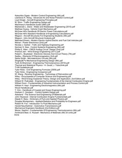 Katsuhiko Ogata - Modern Control Engineering (4th).pdf 
 Lawrence K. Wang - Advanced Air and Noise Pollution Control.pdf 
 L