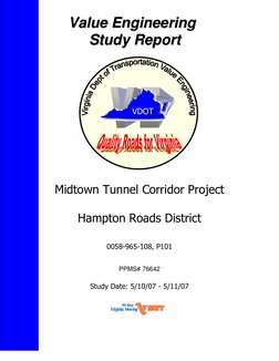 Midtown Tunnel Corridor Project 
 
Hampton Roads District 
 
 
0058-965-108, P101
