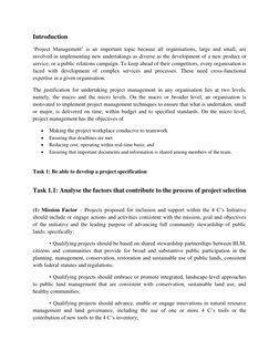Introduction  
„Project Management‟ is an important topic because all organisations, large and small, are 
involved in implem