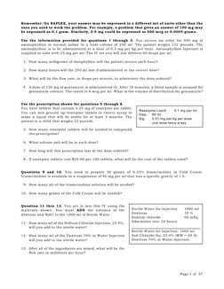 Page 1 of  27
Reserpine Liquid        0.1 mg per ml
Disp:
60 ml
Sig: 
0.01 mg per kg per dose
one dose twice a day
Remember: