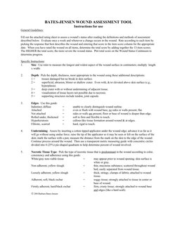 Bates-Jensen Wound Assessment Guide | PDF | Skin | Edema