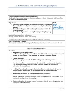 UW-Platteville SoE Lesson Planning Template 
 
2 | P a g e  
 
 
 
 
Enduring Understanding and/or Essential Question 
Good r