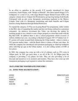 In an effort to capitalize in the growth, C-P recently introduced it’s latest 
extensions, Fresh Stripes, with “Stripes of Be