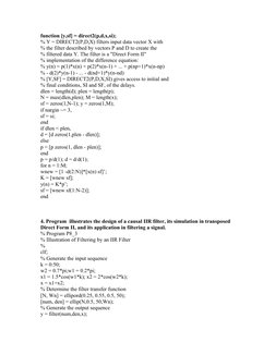 function [y,sf] = direct2(p,d,x,si);
% Y = DIRECT2(P,D,X) filters input data vector X with
% the filter described by vectors