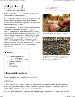 C4 Explosive Composition | PDF | Hazards | Explosion