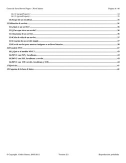 Curso de Java Server Pages – Nivel básico
Pagina 4 / 46
14.2.2<jsp:getProperty>..............................................