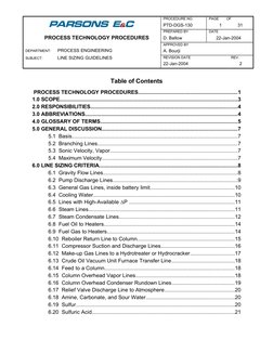 PROCEDURE NO. 
PTD-DGS-130
PAGE        OF
1
31
PROCESS TECHNOLOGY PROCEDURES
PREPARED BY
D. Ballow
DATE
22-Jan-2004
DEPARTMEN