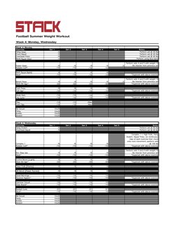 Football Strength Program.pdf Summer Football Weight Training Plan | PDF | Recreation | Weight Training