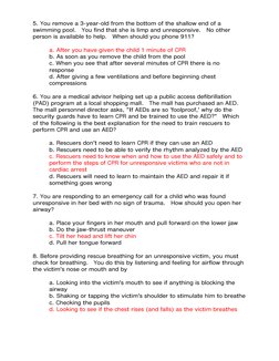 BLS Exam Questions and Answers Guide | PDF | Cardiopulmonary ...