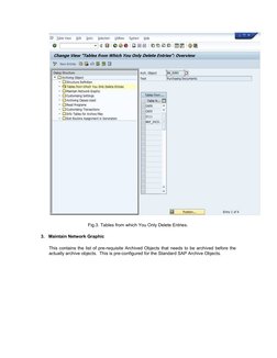 Fig.3. Tables from which You Only Delete Entries. 
3.     Maintain Network Graphic 
This contains the list of pre-requisite A
