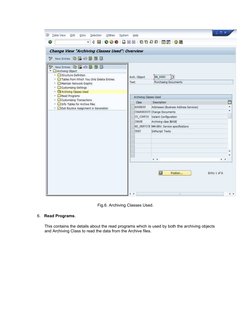 Fig.6. Archiving Classes Used. 
6.     Read Programs. 
This contains the details about the read programs which is used by bot