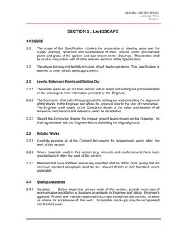 Landscape Specifications Overview | PDF | Specification (Technical ...