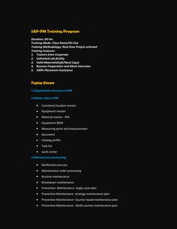 SAP PM Training Program Overview | PDF | Business | Technology ...