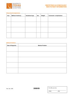 OB/GYN New Patient Intake Form | PDF