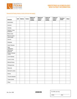 OB/GYN New Patient Intake Form | PDF