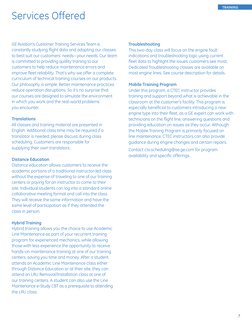 7
TRAINING
GE Aviation’s Customer Training Services Team is 
constantly studying flight data and adapting our classes 
to bes