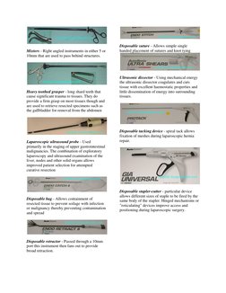 Laparoscopic Cholecystectomy Instruments | PDF | Surgery | Surgical Suture