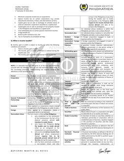 2 | P I E R R E  M A R T I N  D L  R E Y E S  
 
 
 
COURSE: TAXATION I 
PROFESSOR: GRUBA 
1
st Semester AY 2010-20