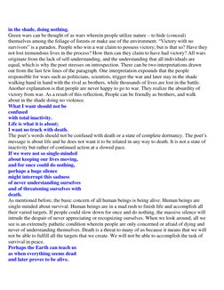 in the shade, doing nothing. 
Green wars can be thought of as wars wherein people utilize nature – to hide (conceal) 
themsel