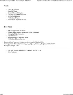 Connecting Delphi to SQLite Database | PDF | Databases | Software