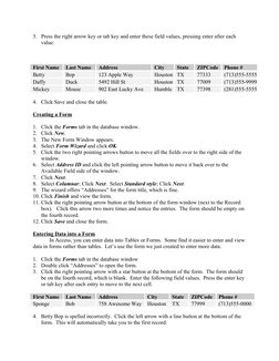 Access Database Exercise Guide | PDF | Microsoft Access | Desktop ...