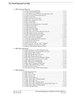 Date: Aug. 11, 1998
OPC Trouble Shooting Guide (OC-48 Rel. 14.1, OC-3/OC-12 Rel. 13) -1
Editor: Ross Brydon
Issue: AD04
For
