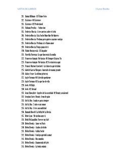 LISTA DE LIBROS 
 
I Love Books 
211. Emma Hillman - El Ültimo Vicio 
212. Existence- 01 Existence 
213. Existence- 02 Predes