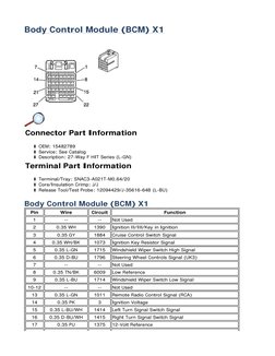 BCM Wiring Diagrams and Pinouts | PDF | Switch | Electrical Connector