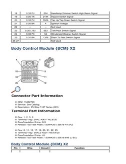 BCM Wiring Diagrams and Pinouts | PDF | Switch | Electrical Connector