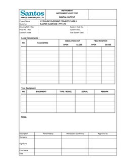 Instrument Loop Test Report | PDF | Electrical Engineering | Electronics